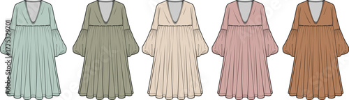 Variety of Dress Designs A Spectrum of Colors and Styles for Every Occasion and Fashionista's Wardrobe