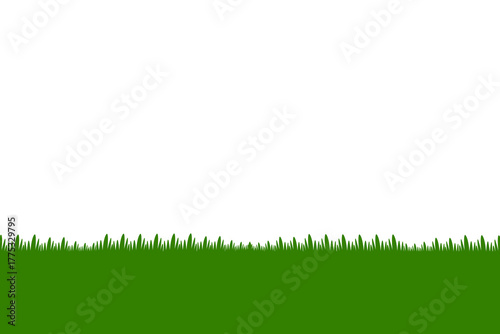 Fresh green grass background with white space, natural landscape design perfect for nature, summer, or outdoor themes.