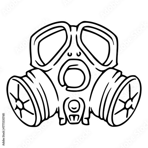 industrial safety face mask drawing