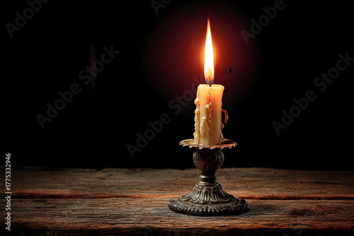 Kerzenlicht in der Dunkelheit
