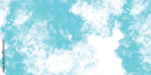 Soft watercolor cloud texture background in light blue and white, with diffused edges and a gentle, airy feel for serene and natural designs