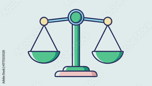 A balanced scale symbol of justice and equality