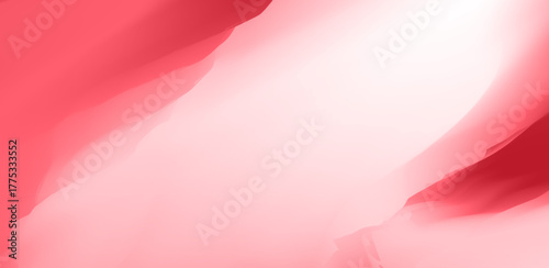 Gentle gradients of coral and blush hues cascade across the frame, creating a soft, abstract background with layered shapes and a smooth, ethereal texture that suggests depth and dimension