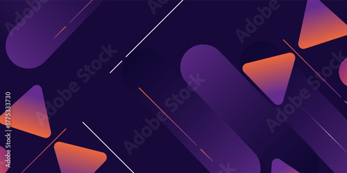 Geometric colorful background vector design. Abstract banner with geometric gradient circle. Suit for bussines, banners, poster