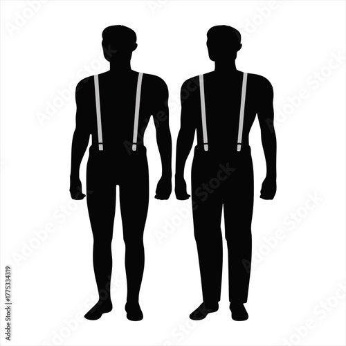 silhouettes of men