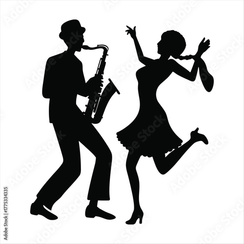 silhouette of a man playing a guitar