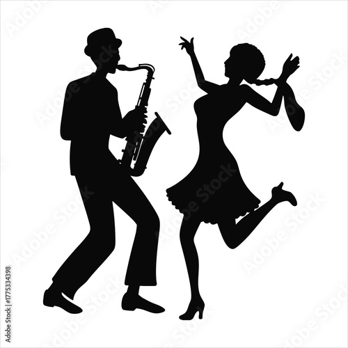 silhouette of a man playing a guitar