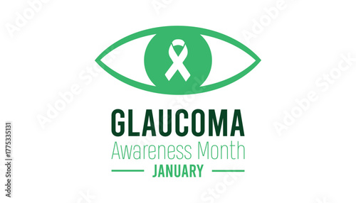 Vector illustration on the theme of Glaucoma awareness month observed each year during January. banner, Holiday, poster, card and background design.