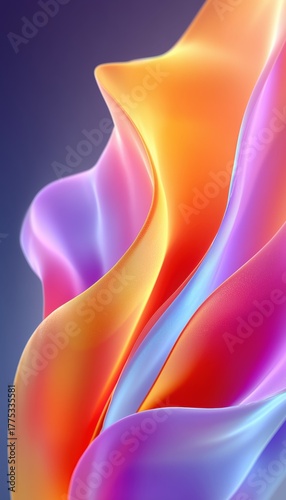 Vibrant Abstract Flowing Gradient Waves