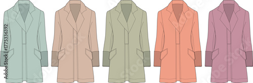 Colorful Coat Collection Trendy Outerwear Fashion Lineup