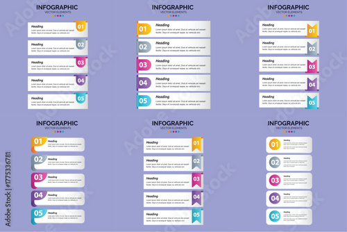 Circle Elements Corporate Infographic.
Creative Step-by-Step Infographic Diagram.
Colorful Statistics Analysis Infographic.
Minimal Process Flow Infographic.
Editable Infographic Vector.