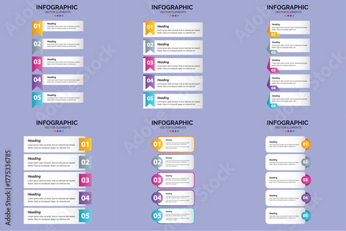 Circle Elements Corporate Infographic.
Creative Step-by-Step Infographic Diagram.
Colorful Statistics Analysis Infographic.
Minimal Process Flow Infographic.
Editable Infographic Vector.