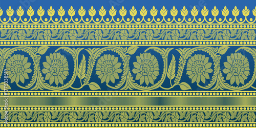Bild auf Leinwand beautiful graphic saree design and this sari design is in Indian style which is