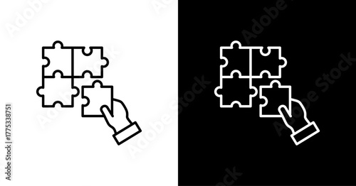 Project Collaboration  White Icon Set Design