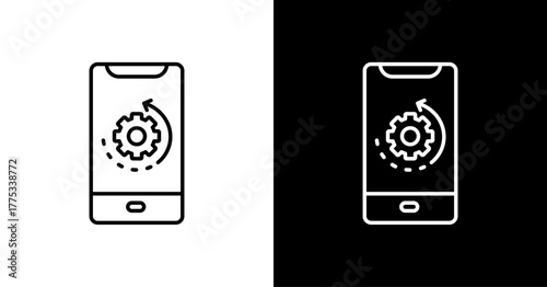 Mobile Workflow  White Icon Set Design