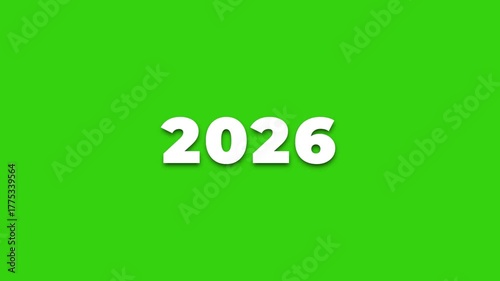 green Screen new year 2026 text