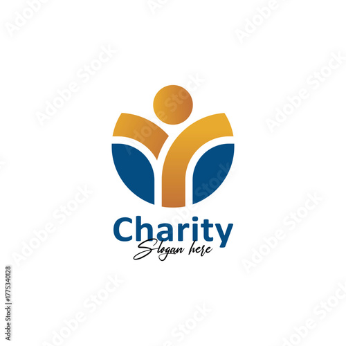 Inspiring charity logo design with vibrant colors offering a symbol of hope, support, and unity for your impactful social cause or nonprofit brand identity
