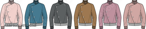 Diverse Bomber Jacket Designs A Spectrum of Colors and Styles for Men's Fashion