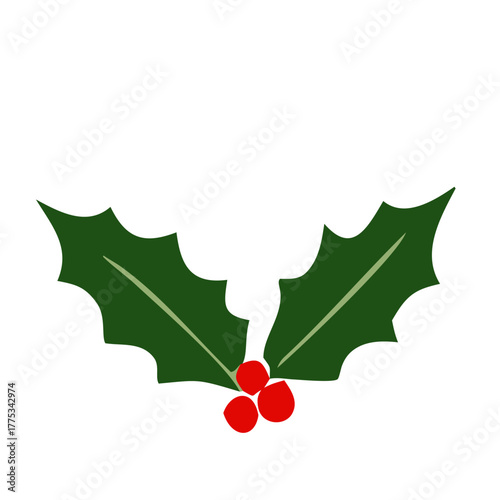 Flat Christmas Icon Set – Holiday Symbols, Gifts, Tree, Snowflake, and Candy Cane Vector