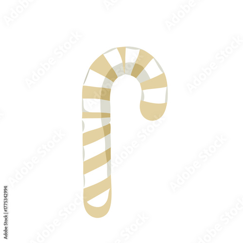 Flat Christmas Icon Set – Holiday Symbols, Gifts, Tree, Snowflake, and Candy Cane Vector