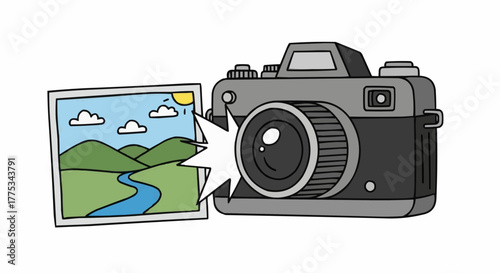 Camera capturing a photo.