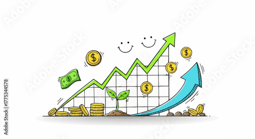 Financial Growth represented by the graph