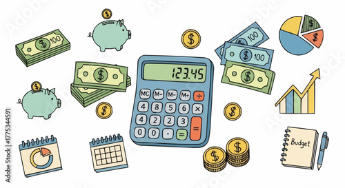 Finance and Budget illustration.