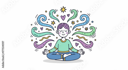 meditation and mindfulness illustrated