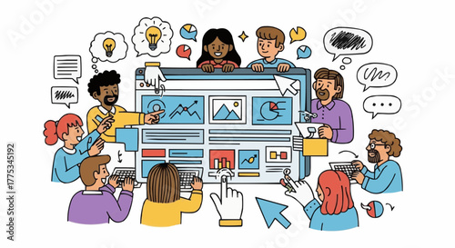 People collaborating and working together.