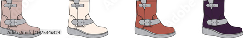 Colorful Boots Fashion Icons Stylish Footwear in Multiple Colors