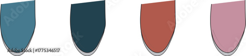 Set of Colorful Shield Icons Design Elements for Security and Protection Concepts
