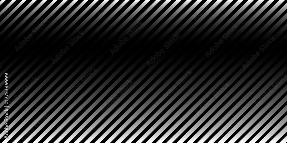 Obraz premium Thin line halftone gradient texture. Fading vertical stripe gradation background. Repeating wide pattern backdrop. Black parallel lines wallpaper for overlay, print, cover, banner,