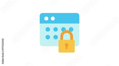 Secure online calendar appointments and time management illustration