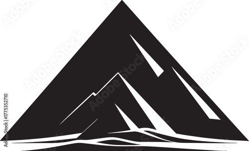 Pyramids of Giza Silhouette Vector