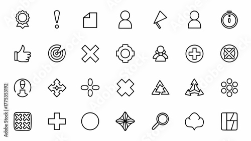 Set of vector music icons for web and business design including contact and home buttons