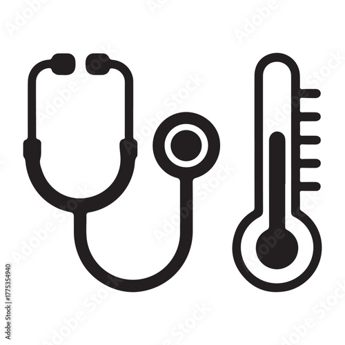 Health thermometer symbol