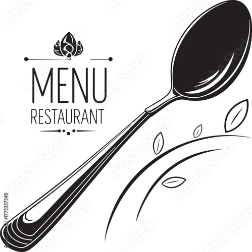 Restaurant Menu Silhouette Vector