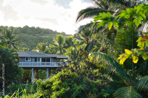 Stelzenhäuser am Strand,  Kauai, Hawaii