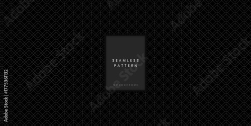 Intricate Dark Seamless Pattern of Intersecting Geometric Lines