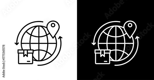 Worldwide Reach  Icon Set Multiple Style Collection