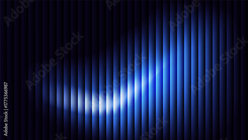 Cybernetic blue gradient with glass effect on black background. Fractal ribbed glass liquid abstract background. Perfect for tech branding, poster, product presentation, advertisement designs