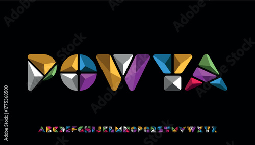 Modern 3d stylish capital alphabet letter logo design