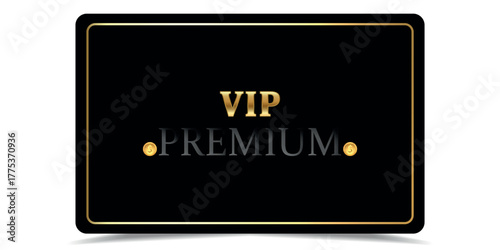VIP card. Luxury texture template design, vip Invitation. Gold ticket in abstract style on black background. Premium card for casino, club, award.	
