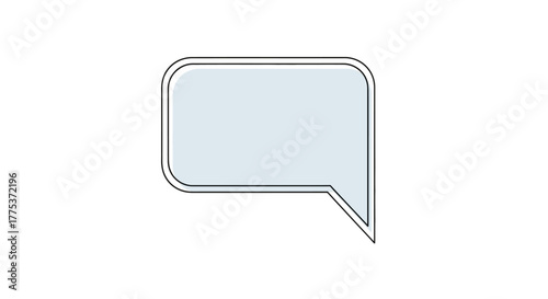Simple empty dialogue balloon symbol for text comments, online discussions, and user interface design