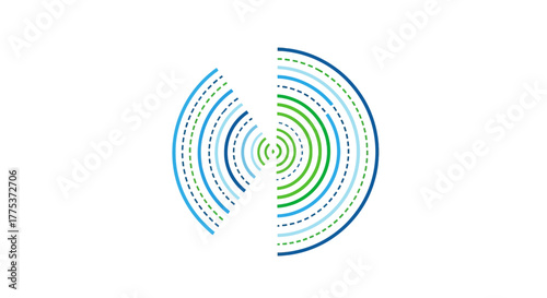 Abstract Circular Graphic Design Modern Digital Concept for Technology and Business