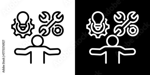 Capability Icon Of Line Black And White Style 