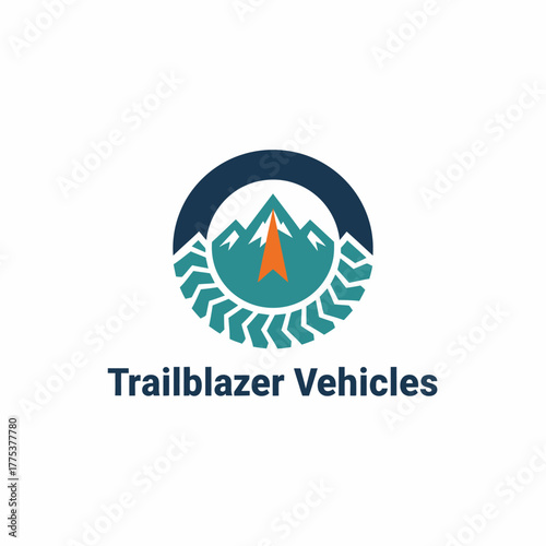The “Trailblazer Vehicles” logo shows a mountain peak within a tire track, symbolizing strength, adventure, and innovation in off-road and exploration vehicles.