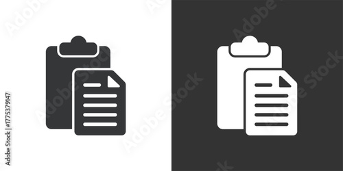 Additional Documents icon. Solid glyph series icon