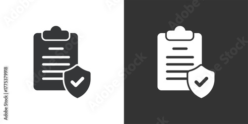 Protected Documents icon. Solid glyph series icon
