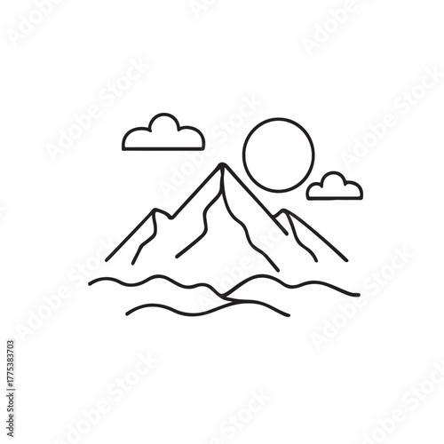 Print  Line art of yoga woman in lotus pose, peaceful minimalist composition, smooth continuous stroke, black lines on white background, wellness concept